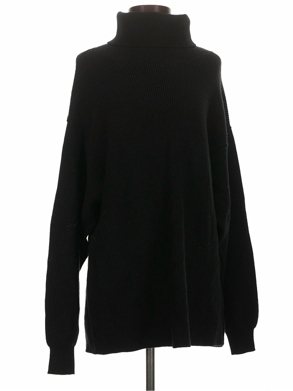 Free People Black Turtleneck Oversized Women's Sweater